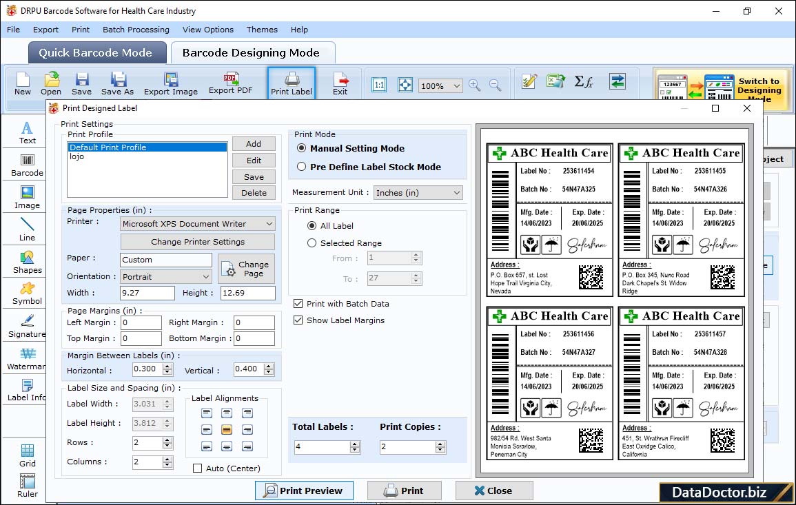 Print Settings Print Settings
