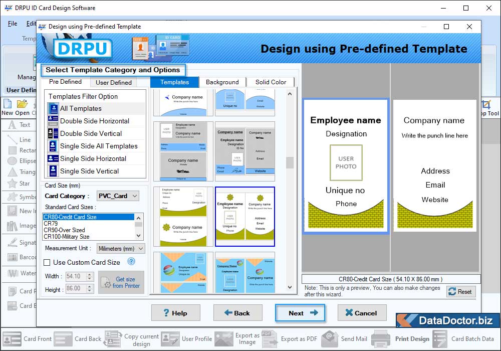Select Template Category Select Template Category