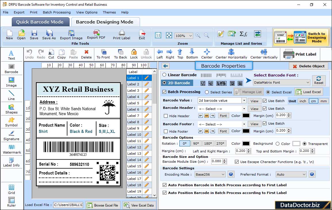 Barcode Properties