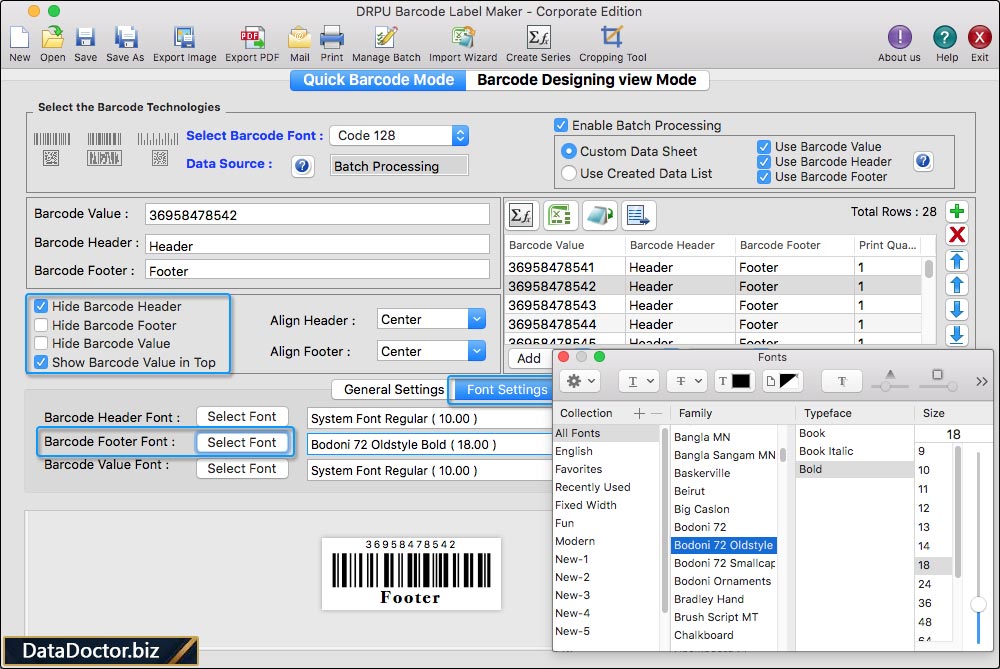 Font Settings Font Settings
