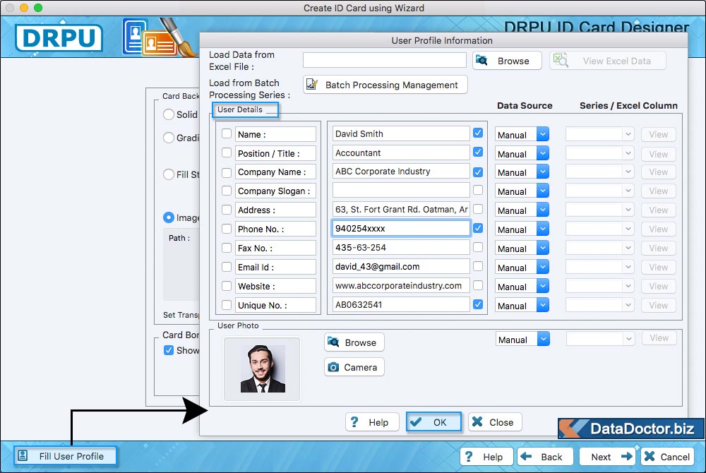 Fill User Profile Information