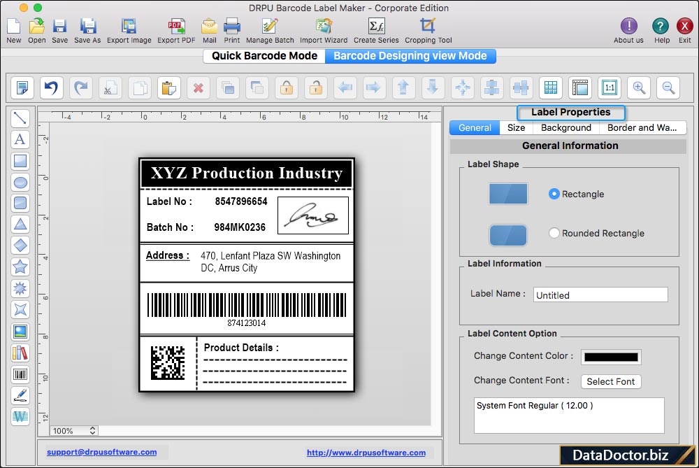 Label Properties