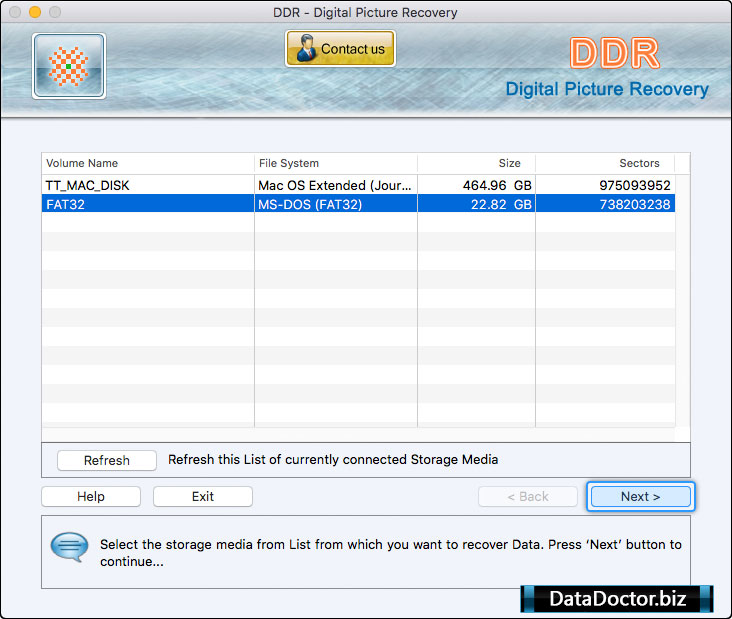 Select Storage Media Select Storage Media