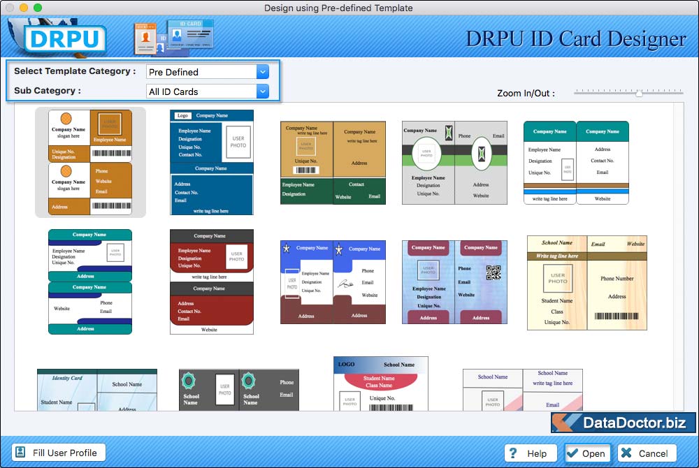 Select Pre-Defined Template Select Pre-Defined Template