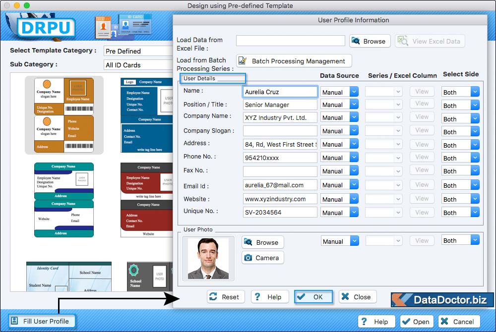 Fill User Profile Fill User Profile