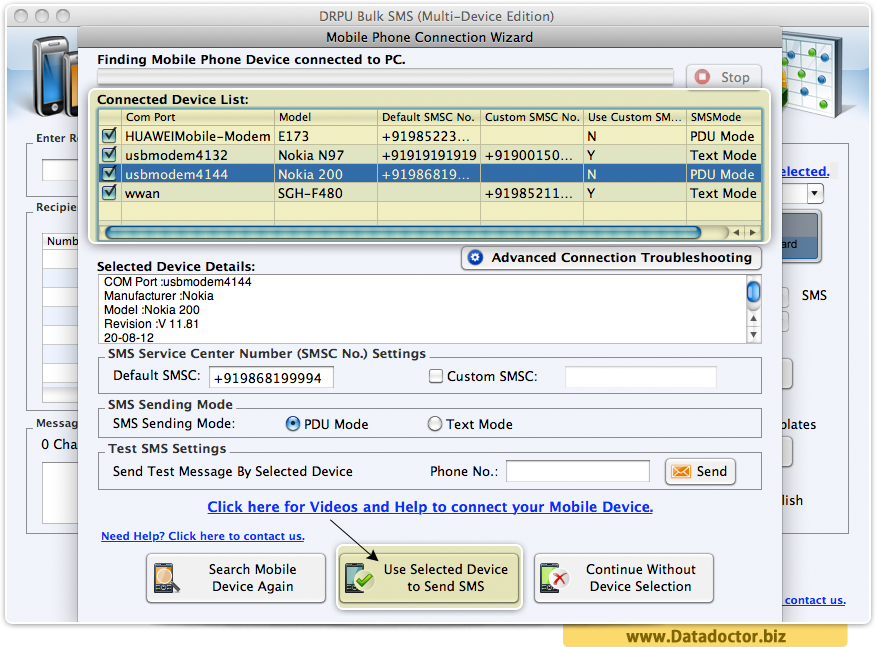 MAC Bulk SMS Software (Multi Device Edition)