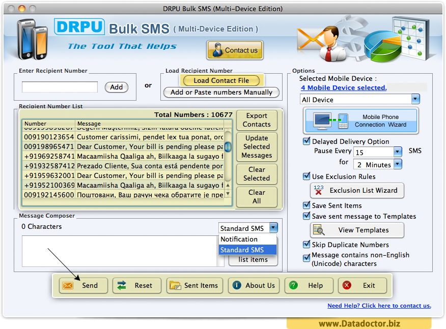 MAC OS X Bulk SMS Software (Multi Device Edition)