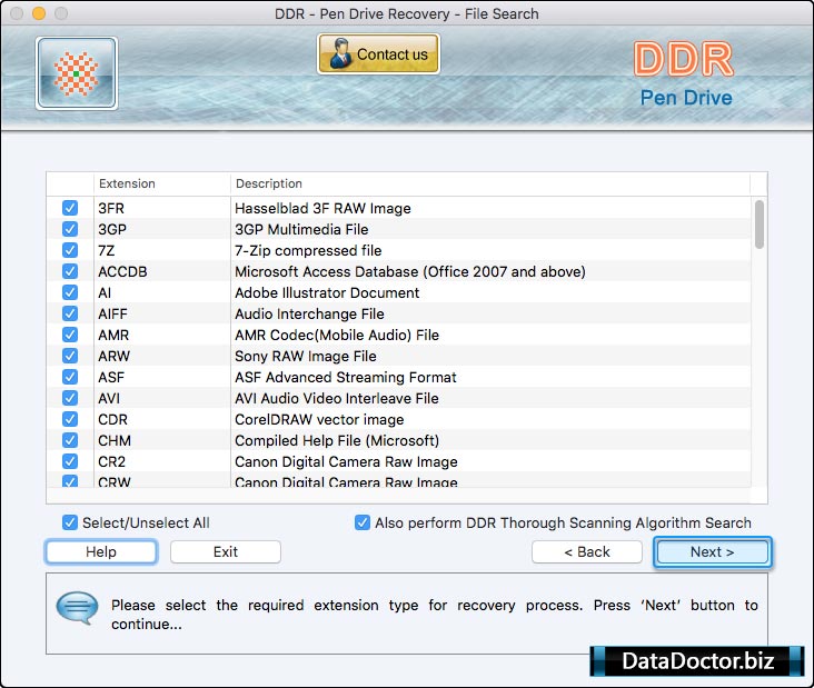 Select File Types