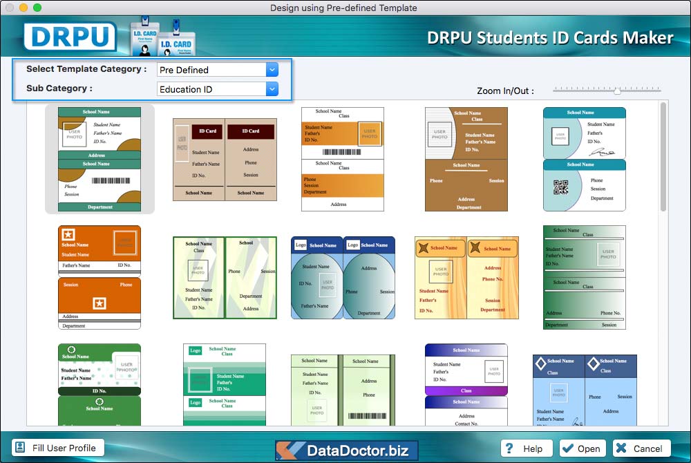 Select Pre-defined Template Select Pre-defined Template