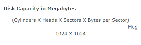 Kapazität in Megabyte