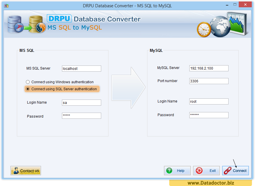 MS SQL to MySQL Database Converter