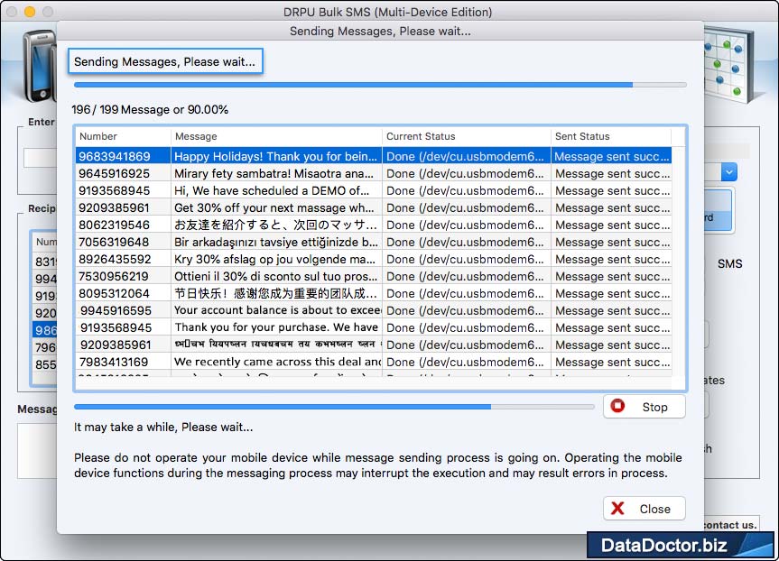 Message Sending Process Message Sending Process