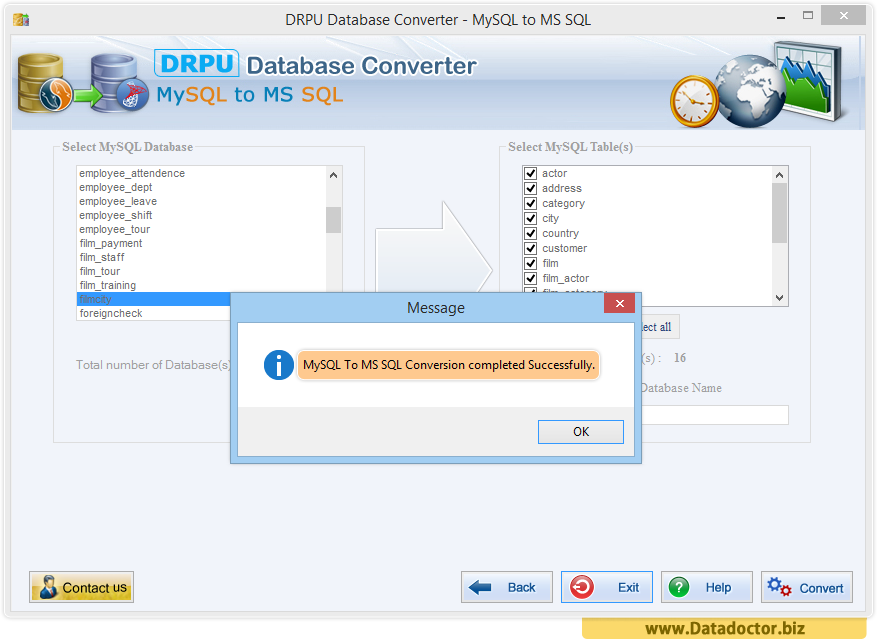 Confirmation message confirmation message