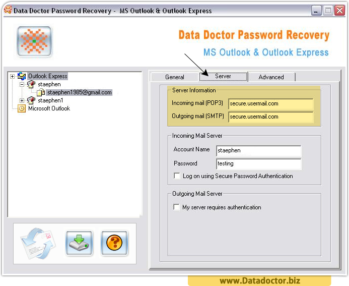 Outlook Express Password Tool