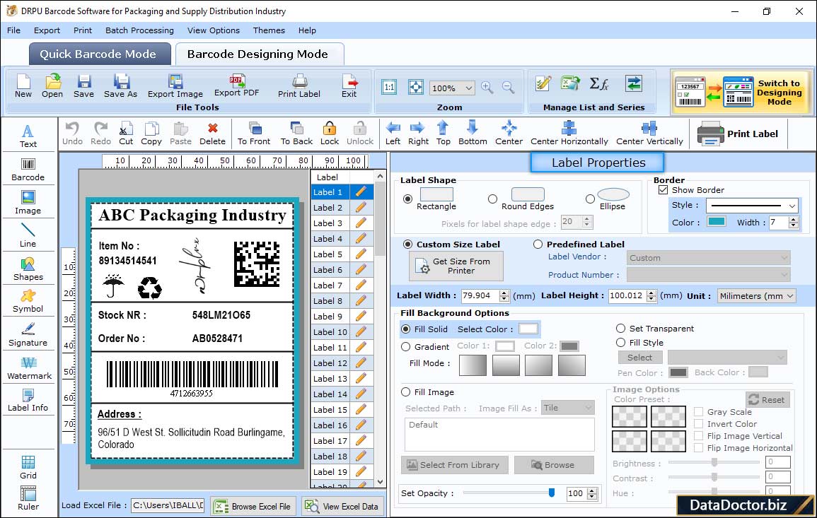 Label Properties