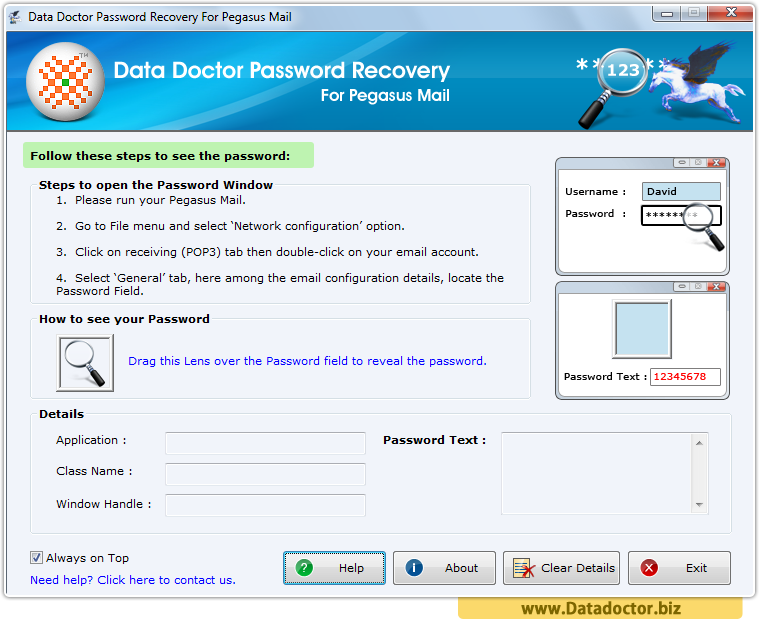 Password Recovery For Pegasus Mail