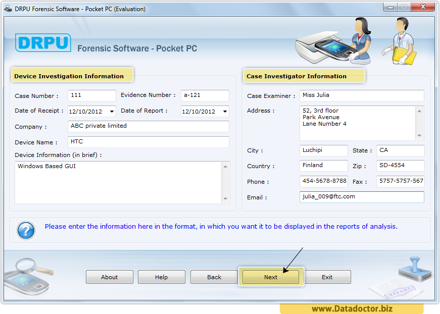 Pocket PC Forensic Tool