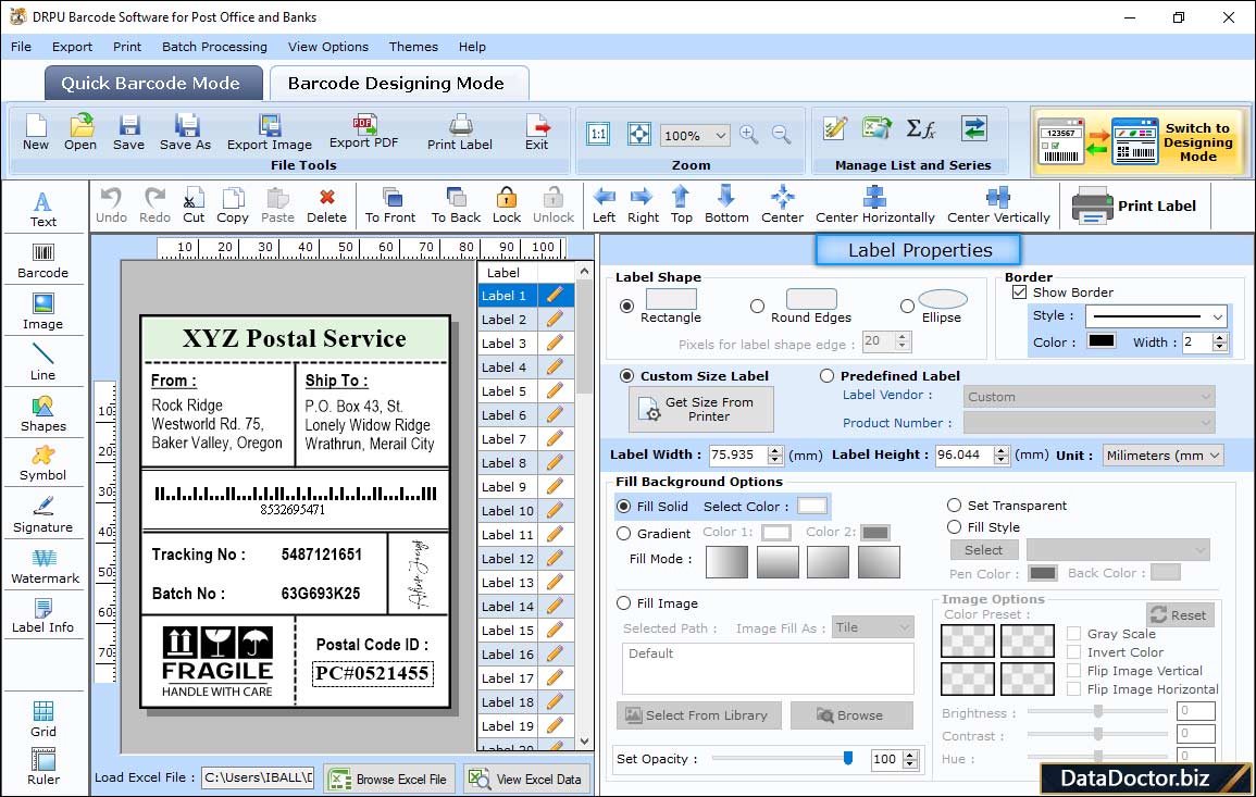 Label Properties