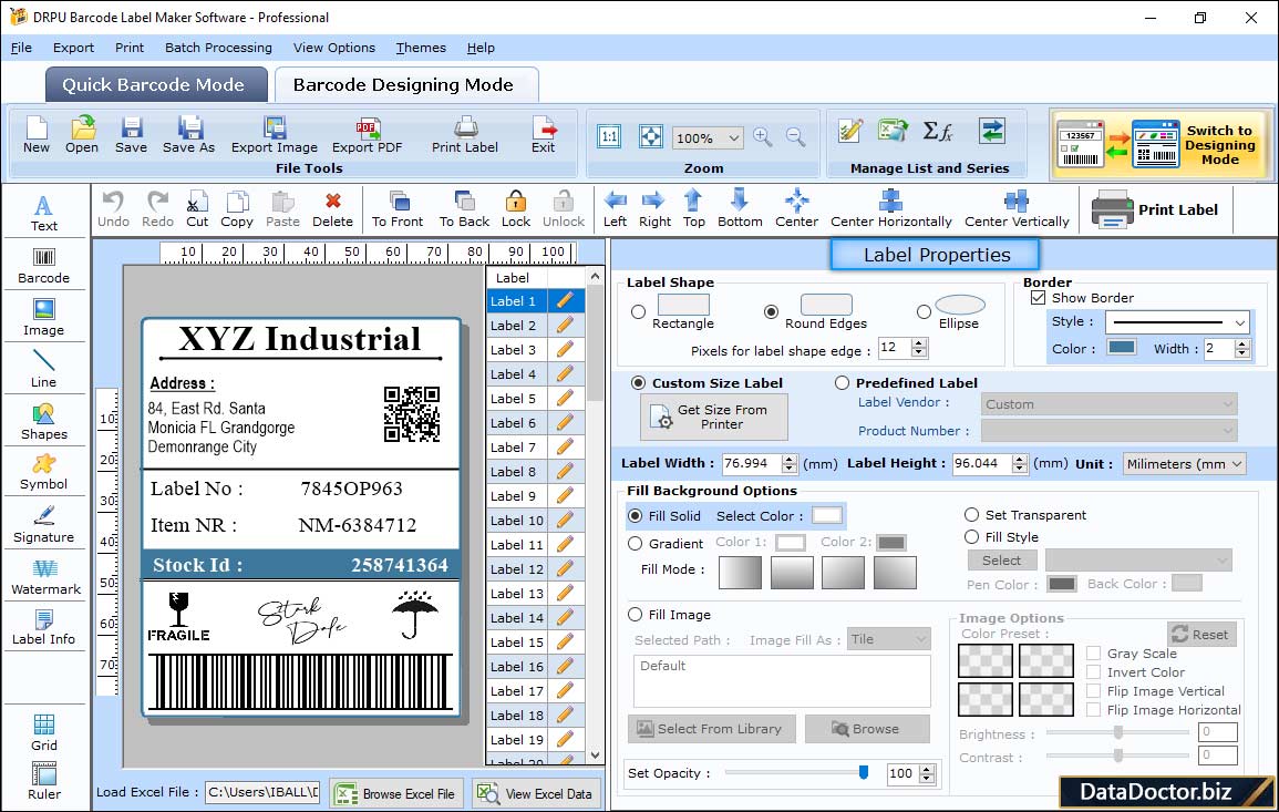 Label Properties