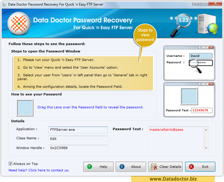 Password Recovery For BitKinex