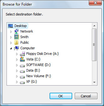 destination Folder