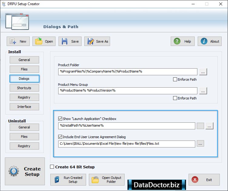 Setup Creator Tool