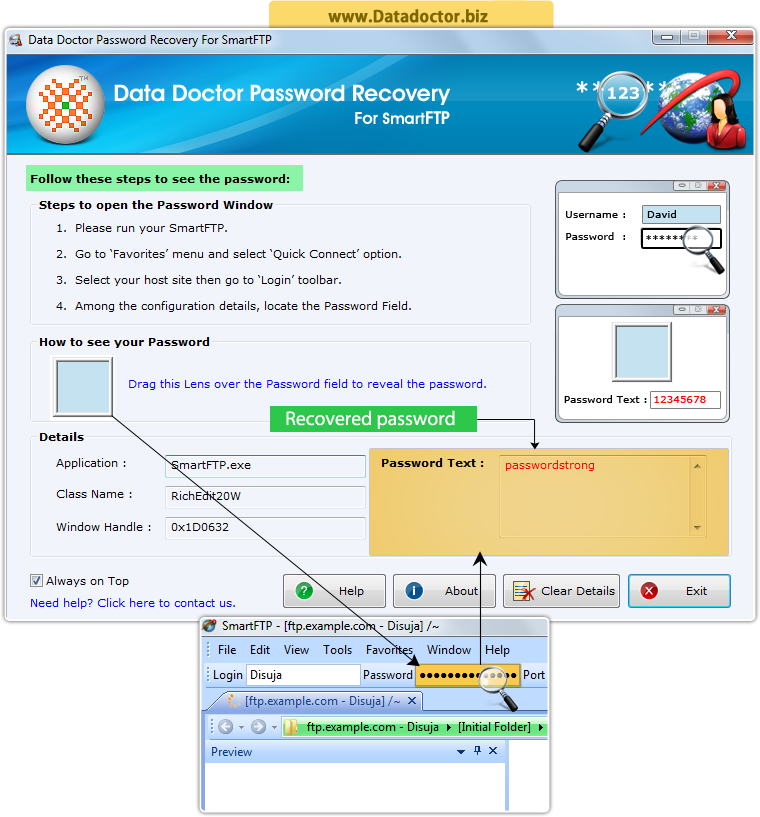 Password Recovery Software For SmartFTP