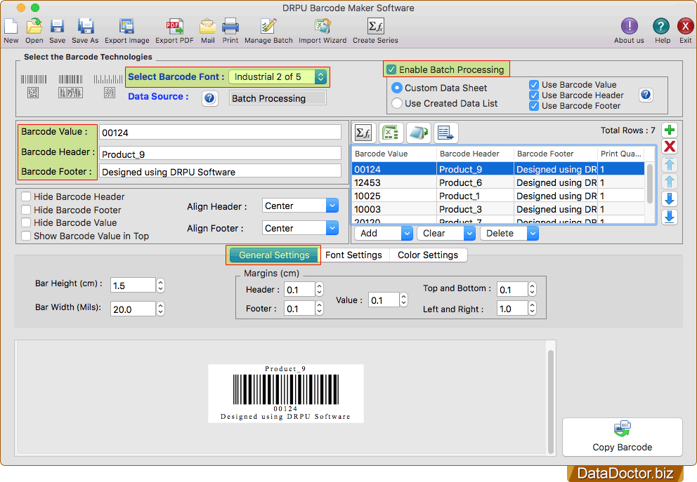 Barcode Label Maker - MAC