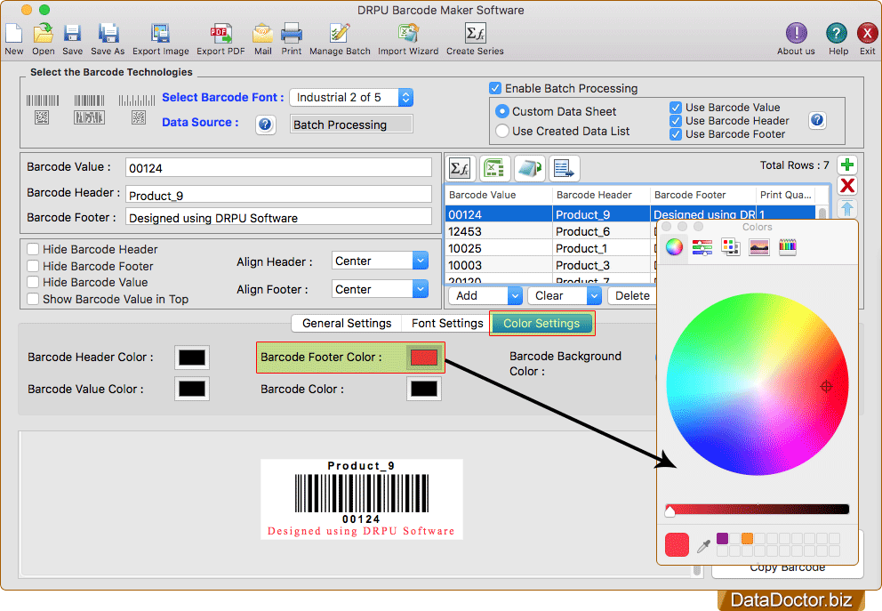 Mac OS X Barcode Label Maker