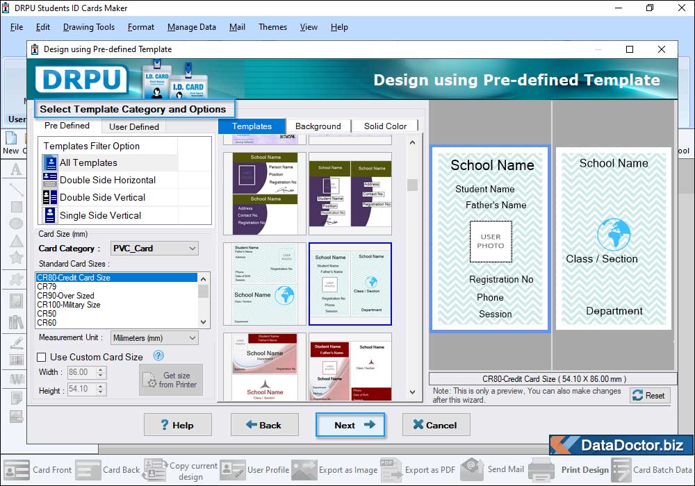 Select Template Category Select Template Category