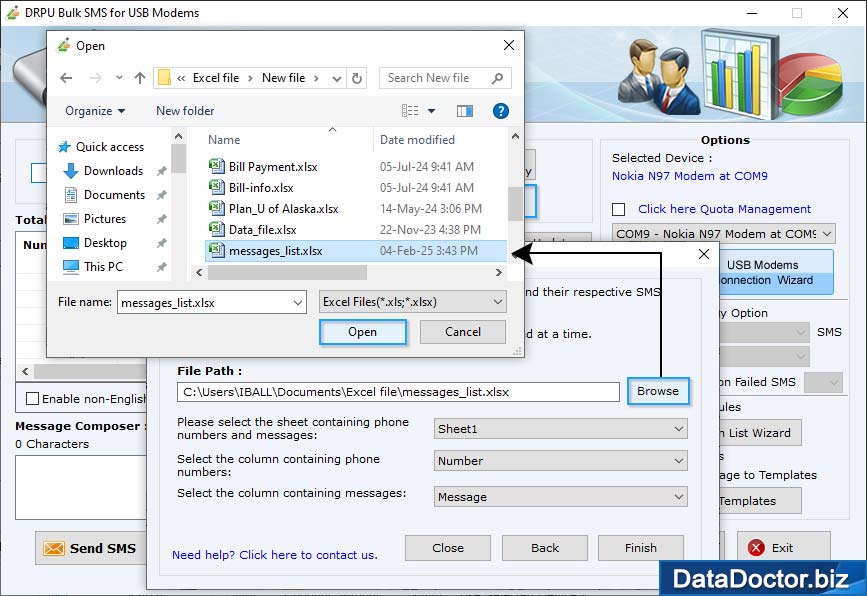 Import Contacts and Messages from File Import Contacts and Messages from File