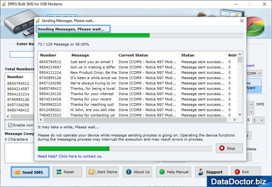 Message Sending Process Message Sending Process