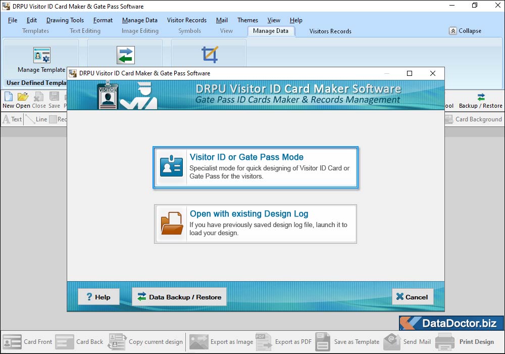 Visitor ID Card, designed by Visitor ID Card Maker Software Visitor ID Card