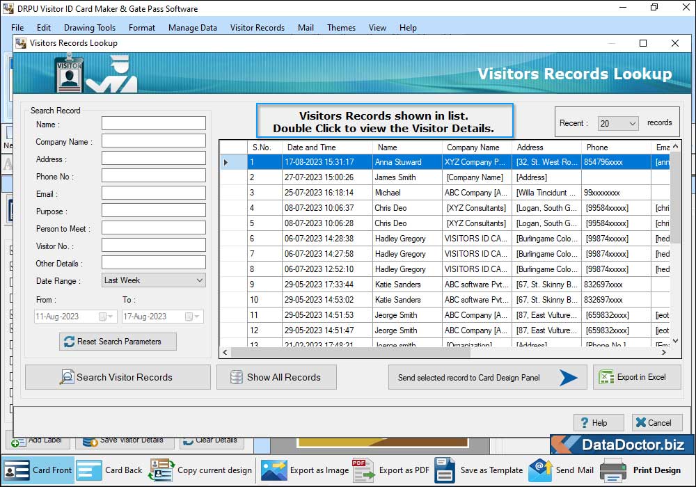 Visitors Records Lookup Visitors Records Lookup