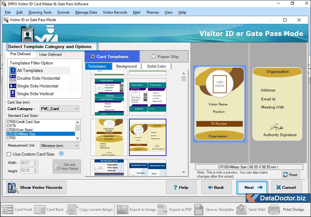 Choose Template Category Choose Template Category