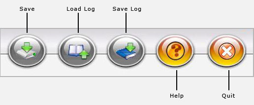 Barre d'outils du logiciel