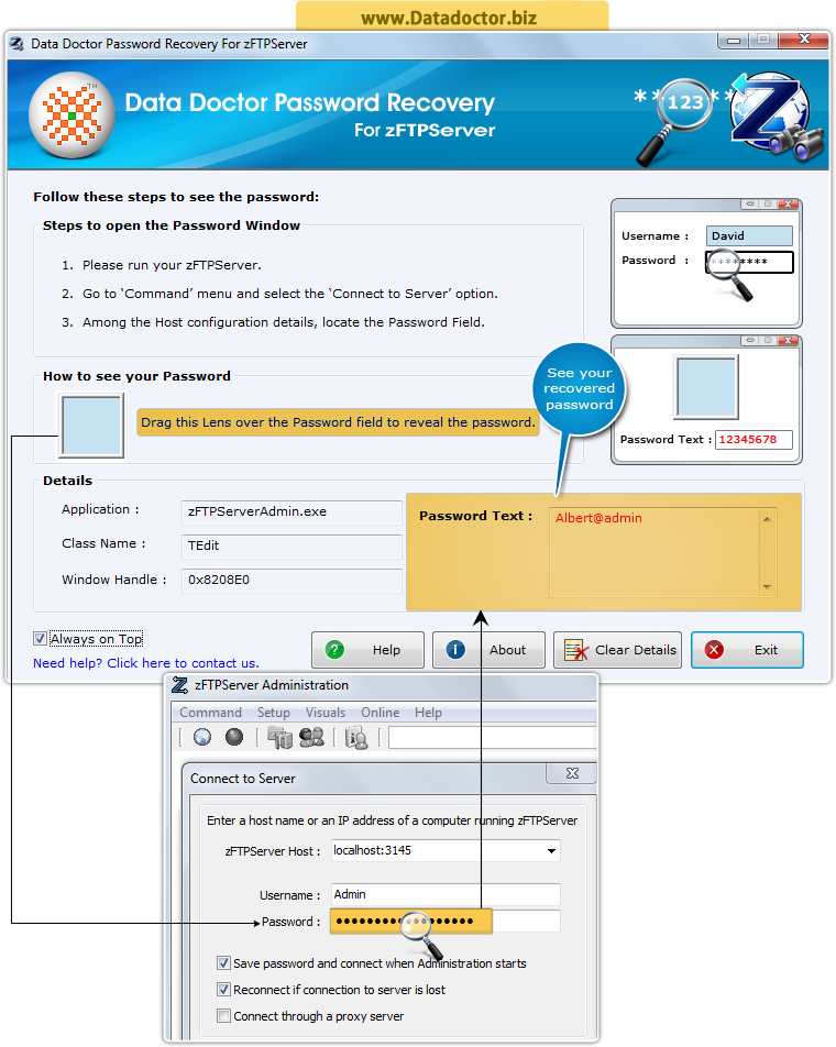 Password Recovery Software For zFTPServer